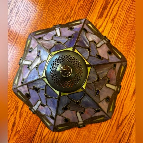 Stained Glass Dragonfly Lamp Shade - Picture 6 of 9